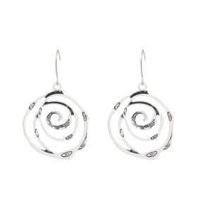 Fashion Special-interest Creative Long Vintage Hollow Circle Vortex Earrings For Women