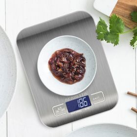 Digital Electronic Kitchen Food Diet Postal Scale Weight Balance 5KG 1g 11lb Kitchen Scales Stainless Steel Weighing For Food Diet Postal Balance Meas