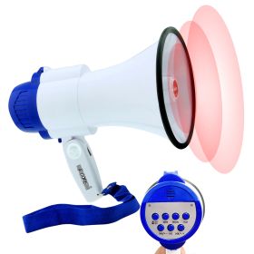 5 Core Megaphone Bull Horn 30W Loud Speaker 800 Yards Range Portable Bullhorn w Recording Volume Control Siren Noise Maker for Kids and Adults for Coa