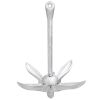 Folding Anchor Silver 3.3 lb Malleable Iron