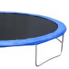 14FT Trampoline for Adults & Kids with Basketball Hoop, Outdoor Trampolines w/Ladder and Safety Enclosure Net for Kids and Adults,Double-side Color co