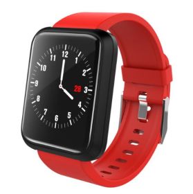 Smart Bracelet Blood Pressure Heart Rate Sports Bracelet Men And Women Big Color Screen Bluetooth Bracelet (Color: Red)