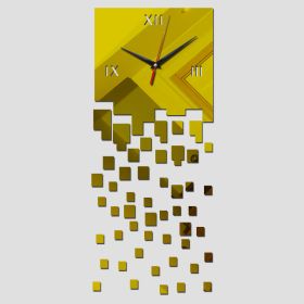 Acrylic DIY Fashion Creative Wall Clock (Color: Gold)