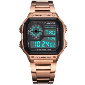 Waterproof Multifunctional Waterproof Sports Watch Square Fashion Electronic Watch (Option: B)