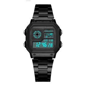 Waterproof Multifunctional Waterproof Sports Watch Square Fashion Electronic Watch (Option: E)