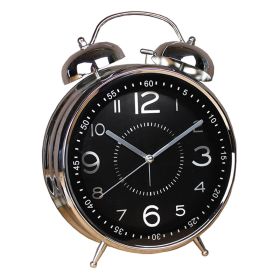 Mechanical Bell Living Room Decoration Quartz Table Clock (Color: Black)