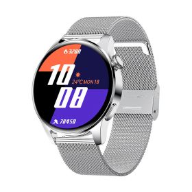 Smart Watch Heart Rate Blood Pressure Blood Oxygen Monitoring Bluetooth Call Music Astronaut Watch (Option: Silver Class)