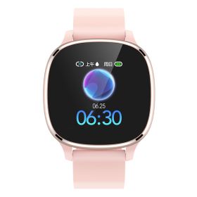 Smart Bracelet Large Screen Full Touch Heart Rate Bluetooth Sports (Color: Pink)