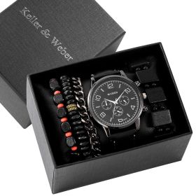 Men's Gift Box Set Watch Fashion Watch Bracelet Set Quartz (Option: 9 Style)