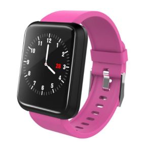 Smart Bracelet Blood Pressure Heart Rate Sports Bracelet Men And Women Big Color Screen Bluetooth Bracelet (Color: Pink)