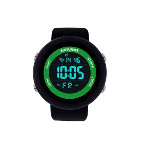 Waterproof Luminous Men's Watch Multi-function Dual Display Electronic Watch Sports Watch (Color: Green)