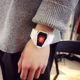 Luminous Led Harajuku Style Multi-function Sports Electronic Watch (Color: White)