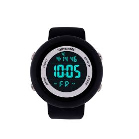 Waterproof Luminous Men's Watch Multi-function Dual Display Electronic Watch Sports Watch (Color: White)