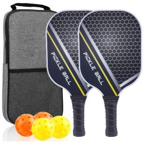 Carbon Fiber Pickleball Color Printing Graphite (Option: Package 2)