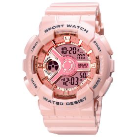 Youth Sports Watch Male Multi-function Waterproof Student Electronic Watch (Option: Pink-Man)