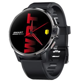 Call Location Heart Rate Large Screen Dual System 4G Smart Watch (Option: Black Silicone Strap-1and16G)