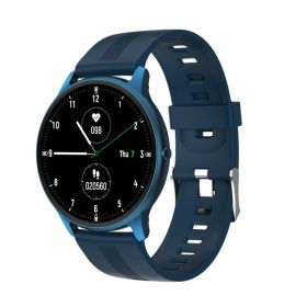 Smart Watch 1.28 Full Circle Full Touch Dynamic Heart Rate Dial Download IP68 Waterproof (Color: Blue)