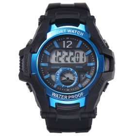 Fashion Casual Couple Electronic Watch Student (Option: Black blue)