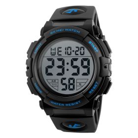 Multifunctional Children's Waterproof Sports Electronic Watch (Color: Black)