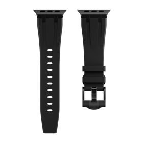 For Apple Watch Ultra Watch Strap Liquid Silicone (Option: 10 Black And Black-42or44or4549MM)