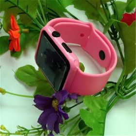 Square Led Sports Watch Non-pedometer Electronic Watch (Color: Pink)