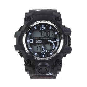 Watch Female Round Korean Style Simple Waterproof Sports Electronic (Color: Black)