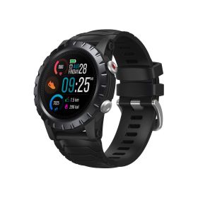 Sports Tracking Blood Oxygen Heart Rate Monitoring Touch Screen Smart Watch (Color: Black)