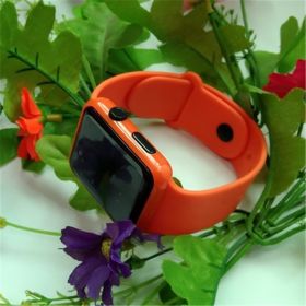 Square Led Sports Watch Non-pedometer Electronic Watch (Color: Orange)