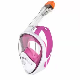 Snorkeling Mask; Full Face Snorkeling & Diving Mask With 180¬∞ Panoramic View With Longer Vent Tube; Waterproof; Anti-Fog & Anti-Leak Technology Mask; (Color: Pink, size: S/M)