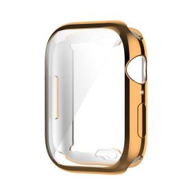 Fashion Solid Color TPU All-inclusive Watch Case (Option: Rose Gold-41mm)