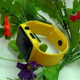 Square Led Sports Watch Non-pedometer Electronic Watch (Color: Yellow)