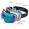 Snowledge Ski Goggles-Snow Snowboard Goggles OTG for Men Women Adult, Anti Fog 100% UV Protection