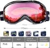 Snowledge Ski Goggles-Snow Snowboard Goggles OTG for Men Women Adult, Anti Fog 100% UV Protection