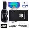 Snowledge Ski Goggles-Snow Snowboard Goggles OTG for Men Women Adult, Anti Fog 100% UV Protection