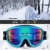 Snowledge Ski Goggles-Snow Snowboard Goggles OTG for Men Women Adult, Anti Fog 100% UV Protection