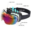 Snowledge Ski Goggles-Snow Snowboard Goggles OTG for Men Women Adult, Anti Fog 100% UV Protection