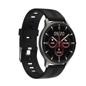 Smart Watch 1.28 Full Circle Full Touch Dynamic Heart Rate Dial Download IP68 Waterproof (Color: Black)